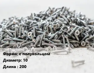 Шуруп с полукольцом 10х200